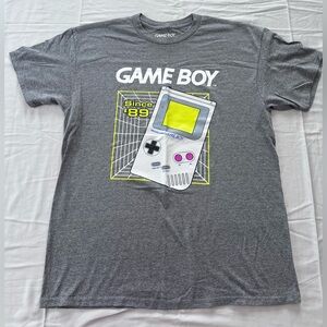 Nintendo Gray Game Boy Graphic T-Shirt Size Large